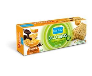 Bicentury galletas devoragras naranja c/chocolate(4 x 40 g (4 galletas por paquete))