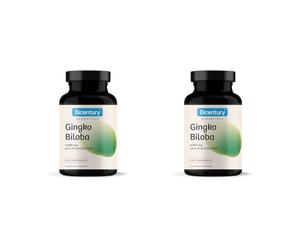 Bicentury Ginkgo Biloba - Extracto 50:1 Flavonas y Lactonas Terpénicas - Apoya la Memoria y la Función Cognitiva - 240 Comprimidos - Sin Gluten, Sin Lactosa, Vegano (Paquete de 2)