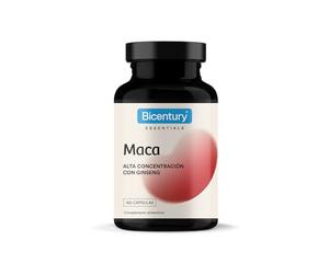 Bicentury Maca - Complemento alimenticio Energizante con 5000mg de Maca y 1250mg de Ginseng - 150 Cápsulas, 1 cápsula al día, Sin Gluten ni Lactosa, Vegano