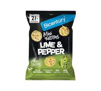 Bicentury Mini Tortitas de Lentejas sabor Lime & Pepper, Altas en proteína, Ideales entre horas (60g)