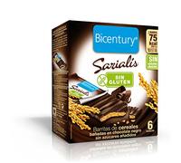 Bicentury - Sarialis - Barritas de Cereales de Chocolate Negro - 6 Barritas - [Pack de 7]