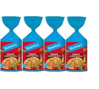 Bicentury Tortitas de Maíz con Tomate y Aceite de Oliva - Pack 4 Unidades (123,5 g) | Snack Horneado, Crujiente y Bajo en Grasa