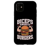 Bíceps de entrenamiento de gimnasio impulsados por hamburguesas Carcasa para iPhone 11