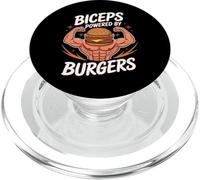 Bíceps de entrenamiento de gimnasio impulsados por hamburguesas PopSockets PopGrip para MagSafe