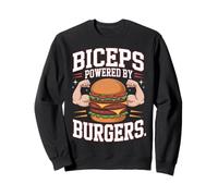 Bíceps de entrenamiento de gimnasio impulsados por hamburguesas Sudadera