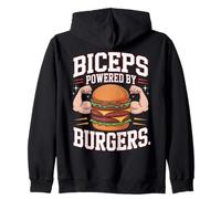 Bíceps de entrenamiento de gimnasio impulsados por hamburguesas Sudadera con Capucha
