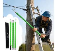 Bichero para Barco Gancho de Rescate Aislado de Alta Tensión de 10 KV, 2 Ganchos de Seguridad Extensibles de 6 m de Longitud, Poste de Barco de Alto Rendimiento(6m (19.7ft))