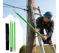 Bichero para Barco Gancho de Rescate Aislado de Alta Tensión de 10 KV, 2 Ganchos de Seguridad Extensibles de 6 m de Longitud, Poste de Barco de Alto Rendimiento(5m (16.4ft))