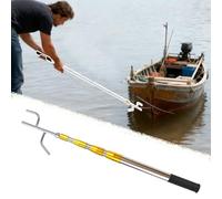 Bichero para Barco Pértiga Retráctil para Embarcaciones de 3, 4, 5 o 6 Etapas, Gancho de Seguridad para Muelles y Pontones, Retiradora de Escombros de Árboles(110-280cm/44"-110")