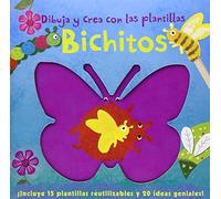Bichitos: Dibuja y crea con las plantillas. ¡Incluye 15 plantillas reutilizables y 20 ideas geniales! (Aprender, jugar y descubrir)