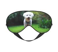 Bichón Frisé Bokeh Mascotas Perros Parque Perros Blancos, Cubreojos completos Antifaz bloqueador de luz Antifaz para dormir Antifaz suave con los ojos vendados Noche