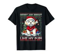 Bichon Frise Christmas Tree Decorations Dog Lover Xmas Camiseta