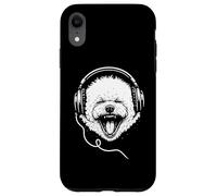 Bichon Frise Con Auriculares DJ Music Dog Lover Carcasa para iPhone XR