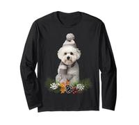 Bichon Frise con temática navideña para perros Manga Larga