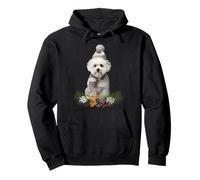 Bichon Frise con temática navideña para perros Sudadera con Capucha
