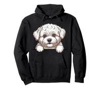 Bichon Frise Divertido Peeking Pocket Puppy Dog Lover Sudadera con Capucha
