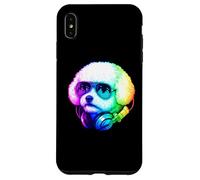 Bichon Frise DJ Auriculares Retro Music Dog Lover Carcasa para iPhone XS Max