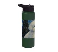 Bichon Frise Dog Van Gogh Noche estrellada Stainless Steel Insulated Water Bottle