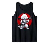 Bichon Frise Heavy Metal Guitarra Rock Dog Lover Camiseta sin Mangas
