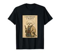 Bichon Frise I Do What I Want Guerrero Estilo Japonés Camiseta