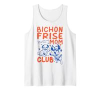 Bichon Frise Mom Club La Vida es Mejor con Bichon Frise Dog Camiseta sin Mangas