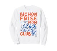 Bichon Frise Mom Club La Vida es Mejor con Bichon Frise Dog Sudadera