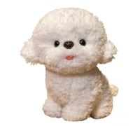 Bichon Frise Plush, Lifelike Stuffed Animal Soft Cuddly Christmas Birthday Gift For Kids Adults Home Decor For Girls Boys(White,20cm/7.8in)