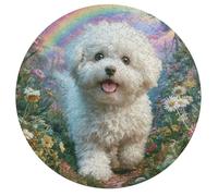 Bichon Frise Puzzle Adulto 195 Piezas Animales Formas Únicas Animales Lindos Mascotas Puzzle Niños para Toda La Familia Desafiante Desafío MentalAntiestrésInteracción 195 PCS