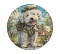 Bichon Frise Puzzle Familiar 120 Piezas Animales Formas Irregulares Animales Lindos Mascotas Puzzle Niños Familia Juego Interacción Antiestrés Regalo Ideal Interacción Familiar120 PCS