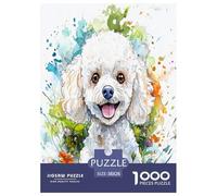 Bichon Frise Puzzle Imposible,desafío for Adults Juego EduGatoivo 1000 Piezas Obra De Arte De Juego De para Adultos Y Niños 38x26cm/1000pcs