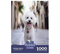 Bichon Frise Puzzle Imposible,desafío para Adultos Juego EduGatoivo 1000 Piezas Obra De Arte De Juego De para Adultos, Regalos A Partir De 14 Años 38x26cm/1000pcs