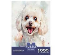 Bichon Frise Puzzles Imposible,desafío for Adults Juego EduGatoivo 1000 Piezas Obra De Arte De Juego De para Adultos Y Niños Mayores De 12 Años 70x50cm/1000pcs