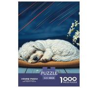 Bichon Frise Puzzles Imposible,desafío for Adults Perro Entretenimiento Creativo 1000 Piezas Obra De Arte De Juego De para Adultos Y Niños 38x26cm/1000pcs
