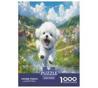 Bichon Frise Puzzles Imposible,desafío para Adultos Entretenimiento Creativo 1000 Piezas Obra De Arte De Juego De para Adultos Y Niños 70x50cm/1000pcs