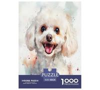 Bichon Frise Puzzles Imposible,desafío para Adultos Juego EduGatoivo 1000 Piezas Obra De Arte De Juego De para Adultos Y Niños Mayores De 12 Años 38x26cm/1000pcs