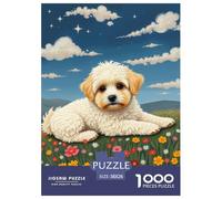 Bichon Frise Puzzles Imposible,desafío para Adultos Perro Entretenimiento Creativo 1000 Piezas Obra De Arte De Juego De para Adultos, Regalos A Partir De 14 Años 38x26cm/1000pcs