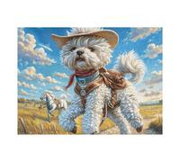 Bichon Frisé Rompecabezas 500 Piezas Cartón para Niños Mayores 14 Años Tiempo Libre Actividad Antiestrés Más Vendido Detalle Único Original 500 PCS/52×38cm