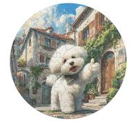 Bichon Frise Rompecabezas Educativo 68 Piezas Animales Formas Irregulares Animales Lindos Mascotas Puzzle Niños Familia Juego Impossible Familiar Desafío Mental Size_Name>