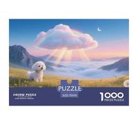 Bichon Frise Rompecabezas Imposible,desafío for Adults Mascota Perro Juego Educativo 1000 Piezas Obra De Arte De Juego De para Adultos, Regalos A Partir De 14 Años 70x50cm/1000pcs