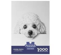 Bichon Frise Rompecabezas Imposible,desafío para Adultos Juego EduGatoivo 1000 Piezas Obra De Arte De Juego De para Adultos, Regalos A Partir De 14 Años 70x50cm/1000pcs