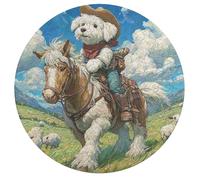 Bichon Frise Rompecabezas Portátil 195 Piezas Animales Formas Especiales Animales Lindos Mascotas Puzzle Niños Portátil Tapete Portátil Antiestrés Decoración Hogar 195 PCS