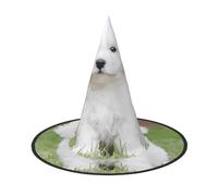 Bichon Frise - Sombrero de bruja de Halloween para adultos, accesorio de disfraz festivo para fiestas, bailes de máscaras, cosplay y carnaval