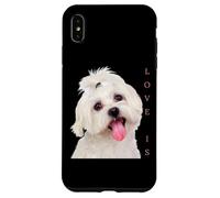 Bichon Maltesa Camisa Perro Mamá Papá Cachorro Bichon Frise Malta Carcasa para iPhone XS Max