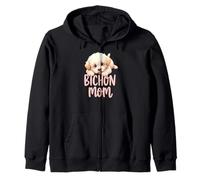 Bichon Mom Dog Bichon Frise Mama Lindo Cachorro Sudadera con Capucha