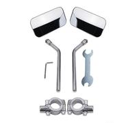 Bici Convexo Irrompible Montura Metálica Bici Convexo Irrompible | Montura metal para fuerte, vidrio convexo seguro, ajuste flexible, lluvia, visión amplia sin distorsión