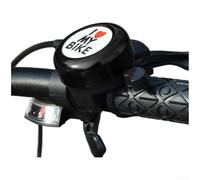 Bicicleta, aleación de aluminio y construcción de plástico, base de fijación de doble tornillo, revestimiento impermeable a prueba de óxido, sonido claro, suave (negro)