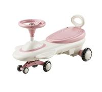 Bicicleta Coche eléctrico for niños de 6 V con Luces y música, Ideal for Interiores y Exteriores. Juguetes(Rose,Sliding Type)