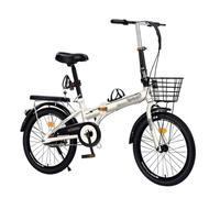 Bicicleta Con NeumáTicos De 16/20/22 Pulgadas,Bicicleta Plegable Para Adultos,Altura Ajustable,Pedales Antideslizantes,Bicicleta De Varias Velocidades Beige 20in
