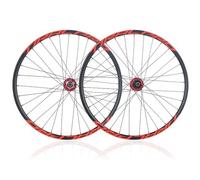 Bicicleta De Carretera 700c Juego De Ruedas Freno De Disco QR Llanta De Aleación De Aluminio 8/9/10/11 Velocidad 32H Ruedas De Grava Delanteras Y Traseras(Red)