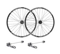 Bicicleta De Carretera 700c Juego De Ruedas Freno De Disco QR Llanta De Aleación De Aluminio 8/9/10/11 Velocidad 32H Ruedas De Grava Delanteras Y Traseras(Black)
